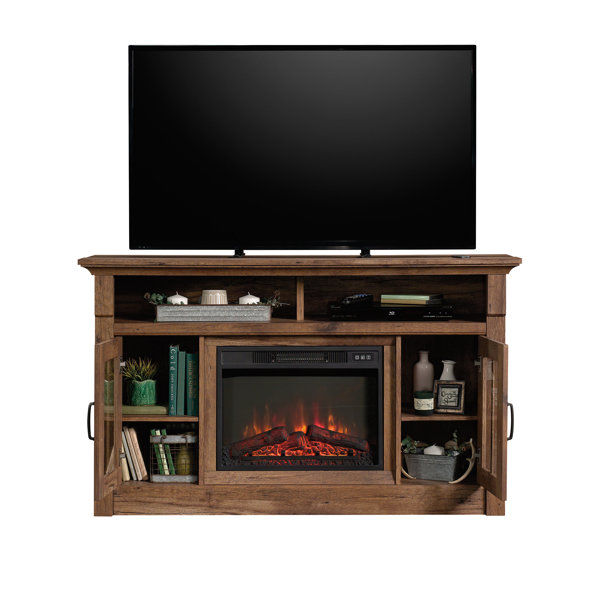 Winston Porter Kell TV Stand for TVs up to 65" with Electric Fireplace Included